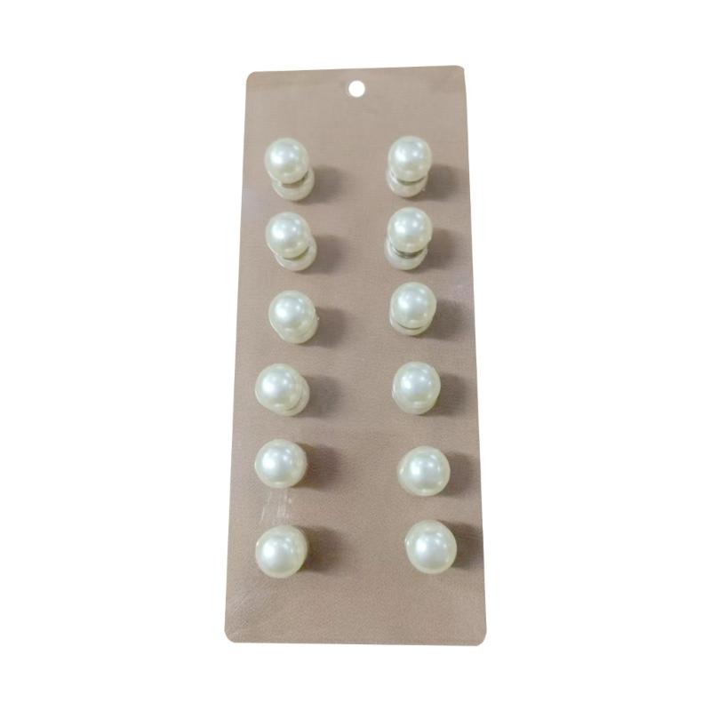 

Set Of 12 Round Hijab Pins Magnetic Safety Brooches for Muslims Scarves Imitation Pearls Scarf Clip Headscarf Jewelry 1
