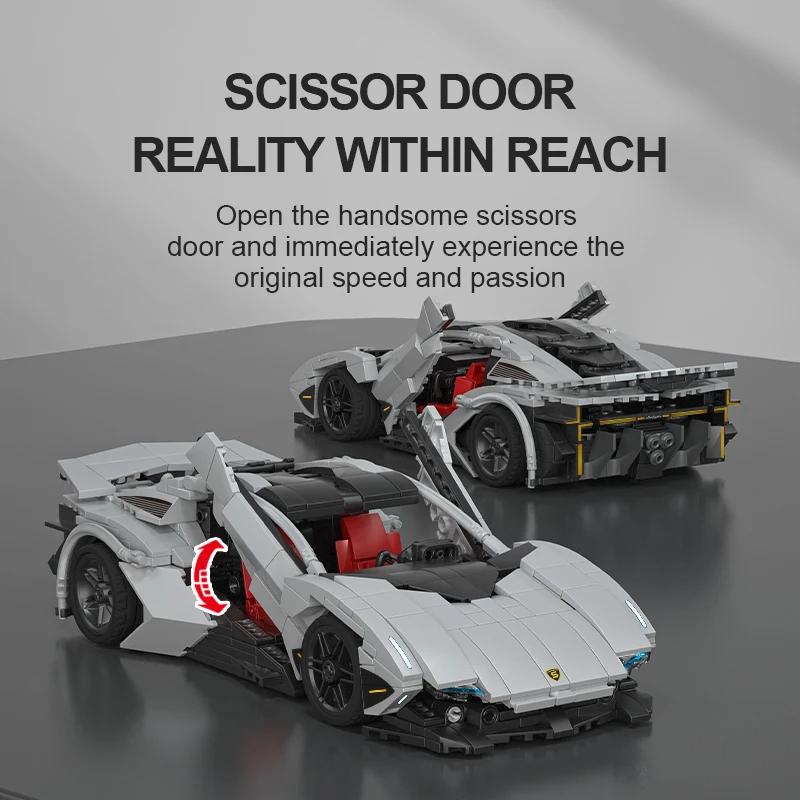 Non-Toxic 684Pcs Technical Boomerang Racing Car Super Car Building Blocks City Control Sports Vehicle Bricks Toys For Kids Desktop Deco