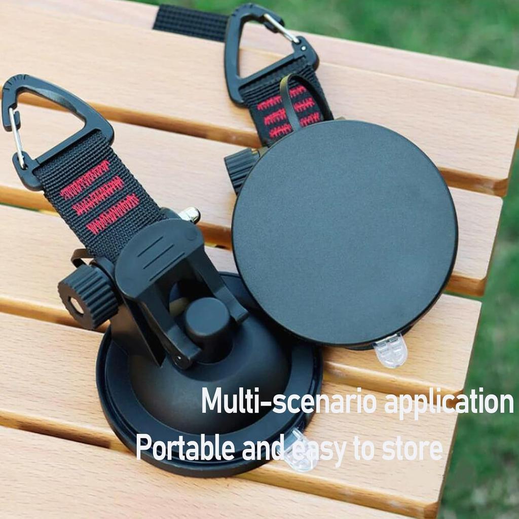 4Pcs Heavy Duty Suction Cup With Security Hooks - Outdoor Strong Suction Cups Multipurpose Car Camping Accessories Suction Cup Anchor For Car Awning