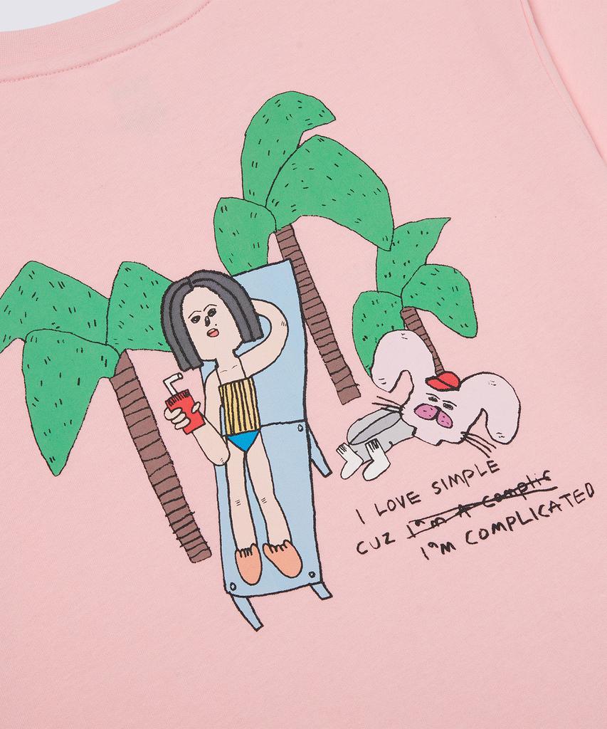 VANS Rabbit Short Sleeve Tee - Tickle Pink / Vn000Qf6Egp1