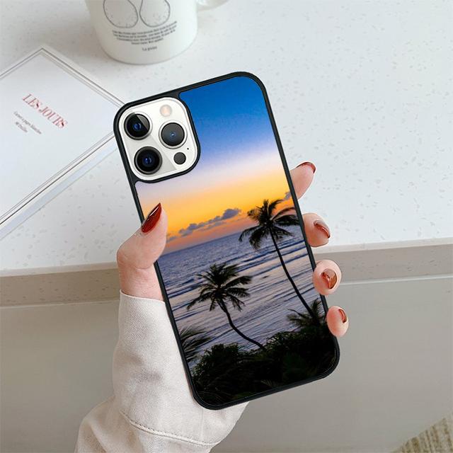 Tropical Summer palm trees Phone Case For Apple Pro Max 6S Plus For iPhone 17 Air 13 12 14 15 16  Cover Coque