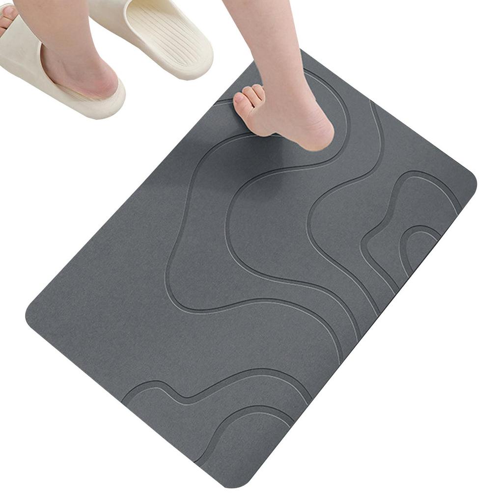 Bath Drying Stone Mat Toilet Foot Mat Entryway Rugs Indoor Bathroom Rugs Floor Mat Anti-Slip High Water Absorption For Living