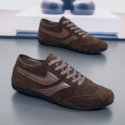 Heren vrijetijdsschoenen modieuze retro ademende platte zolen instappers sportschoenen met veters voor heren Doudou schoenen