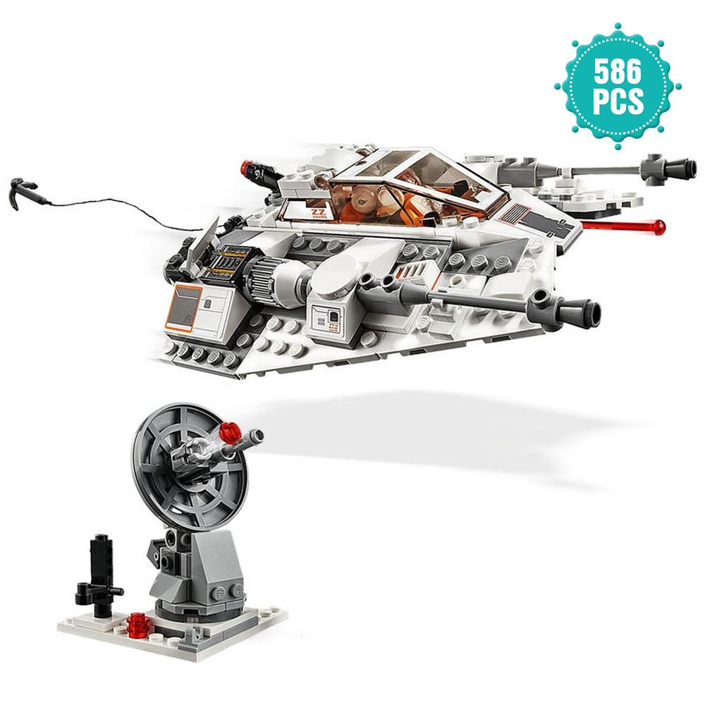 

Набор строительных блоков Snow Fighter, модель Snowspeeder Star Series от Scruffybrickherder, совместима с конструктором Lego 75259