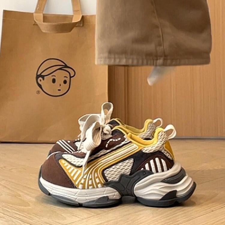 Thick-soled Heightening Dad Shoes for Women 2025 New Korean Version Niche Design Breathable, Non-slip and Wear-resistant, Versatile Sports and Leisure