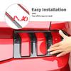 Car Taillight Lamp Decoration Covers ABS Decoration For Ford Mustang 2024 Up Exterior Accessoriess ,Carbon Fiber Black