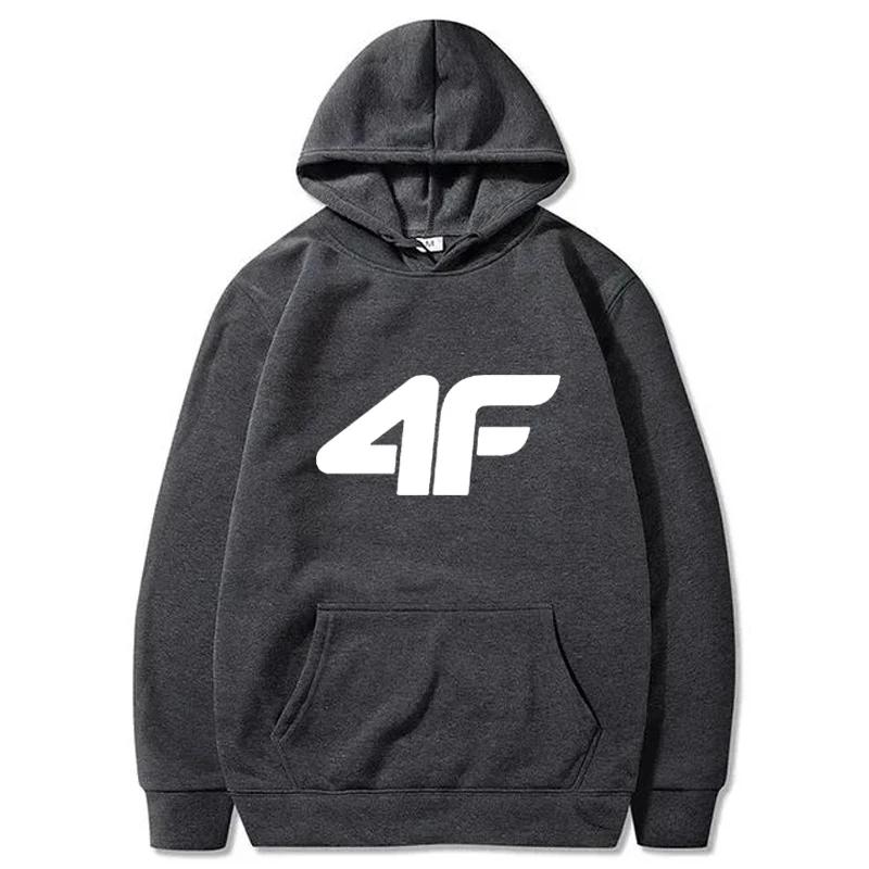 Otoño E Invierno Nueva Sudadera Con Capucha Estampada 4F Para Hombres Y Mujeres Ropa Deportiva De Moda Urbana Casual Cálido