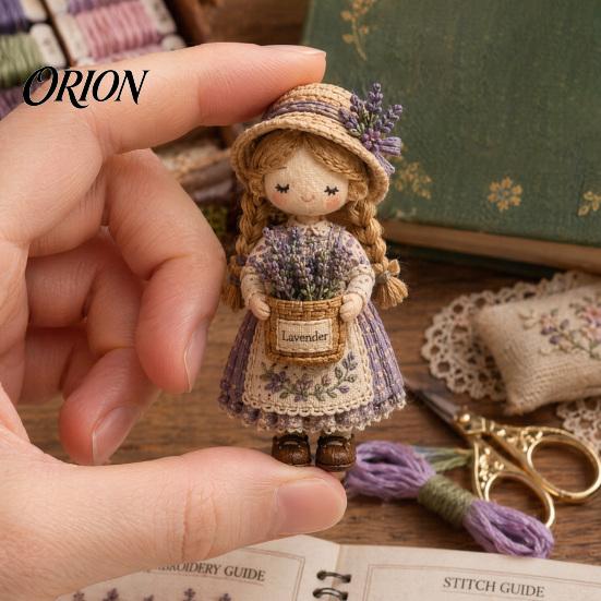 Sewing Starter Kit Patchwork Girl DIY Kit, 3D Doll Craft Set with Pre-Cut No-sew Fabric Thread Needles, Cute for Home Decor Handmade Gift