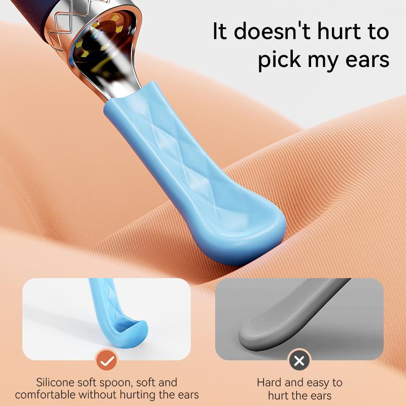 Durable And Safe Ear Wax Removal Tool Camera Waterproof Ear Cleaner With Camera Visual Ear Pick Tweezers Wax Remover Ear Cleaning Kit For Family