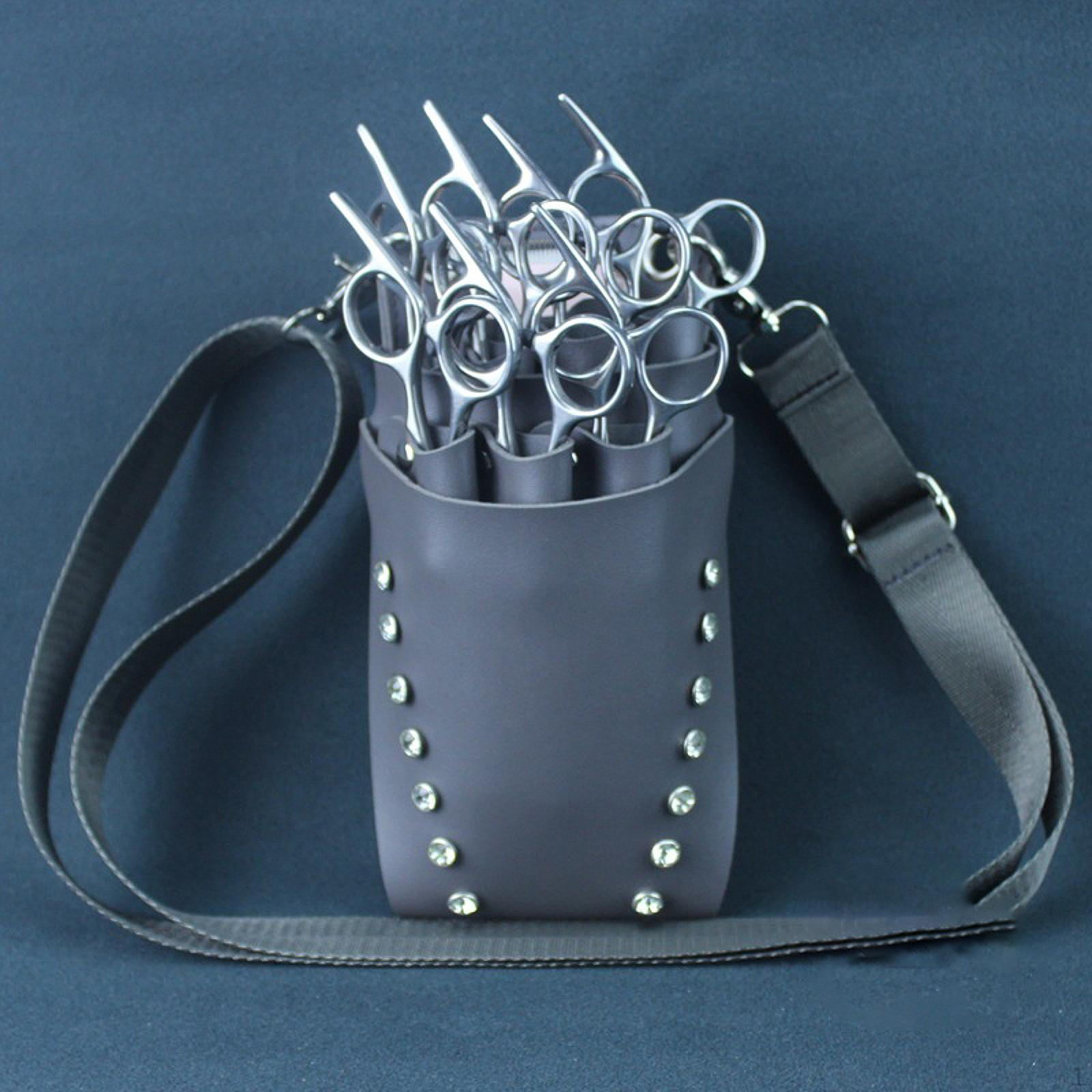 

Сумка для парикмахерских ножниц из ПУ кожи, чехол для ножниц для стрижки с поясным ремнем, парикмахерский подарочный чехол для