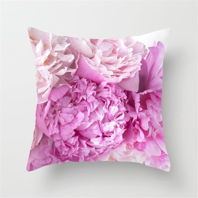 Rose Flower Cushion Cover Nordic Style Home Wedding Decoration Sofa Bed Car Pillowcase Pillow