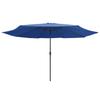 Outdoor Umbrella with Metal Pole 390 Cm Azure Blue