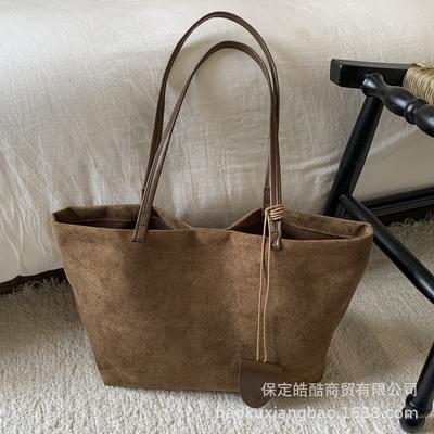 Tote Bag Women's Large Capacity 2025 New Autumn and Winter Versatile Casual Matte Retro Shoulder Underarm Work Commuter Bag