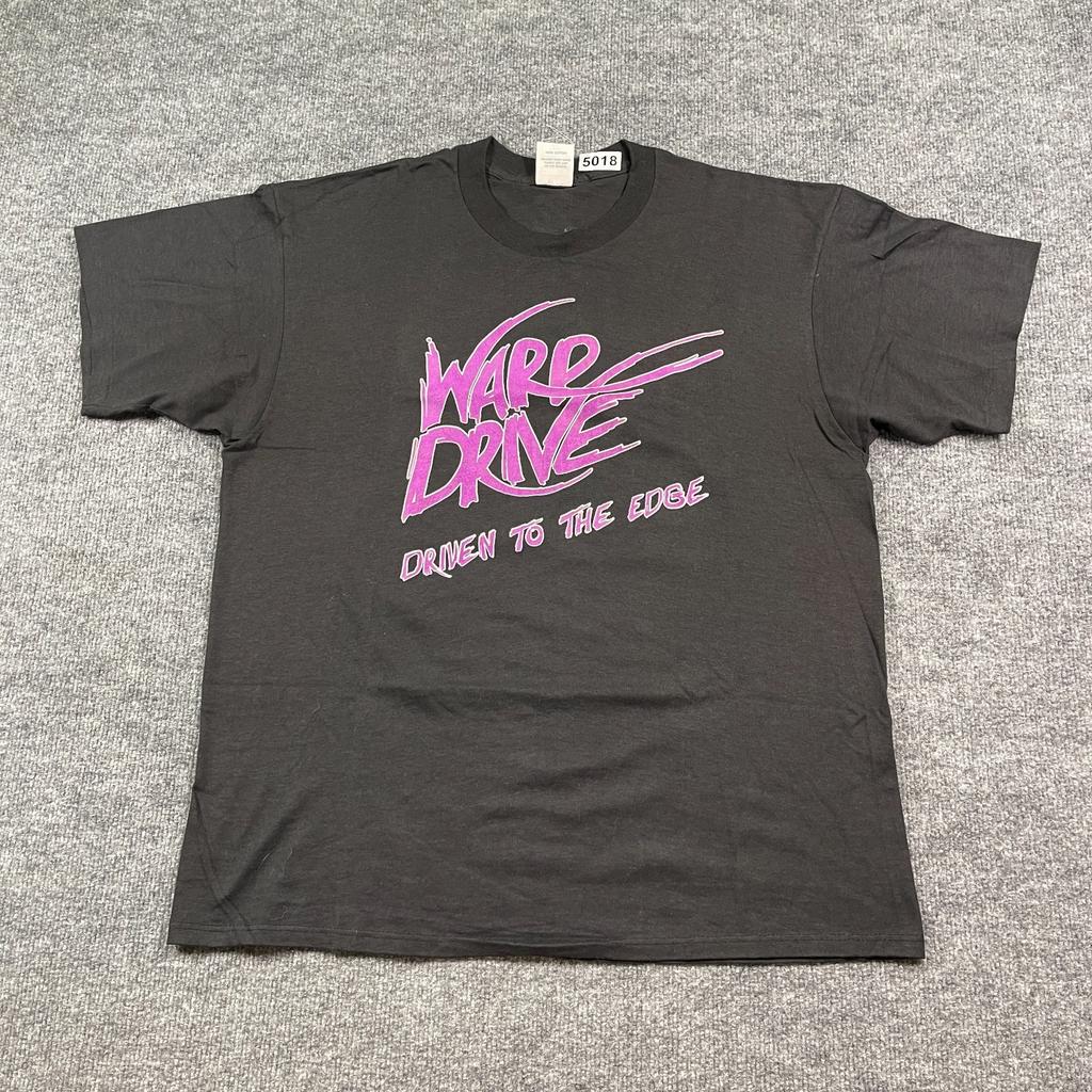 Vintage 80s Warp-Drive Gimme Gimme Concert Band Shirt XL 23x27 Black