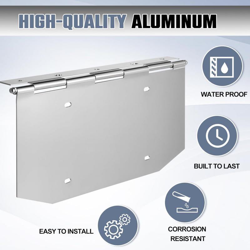 

15x7 Aluminum Flip-Up License Plate Holder for Trucks, Trailers, & Classic Cars 15 x 7 Inch