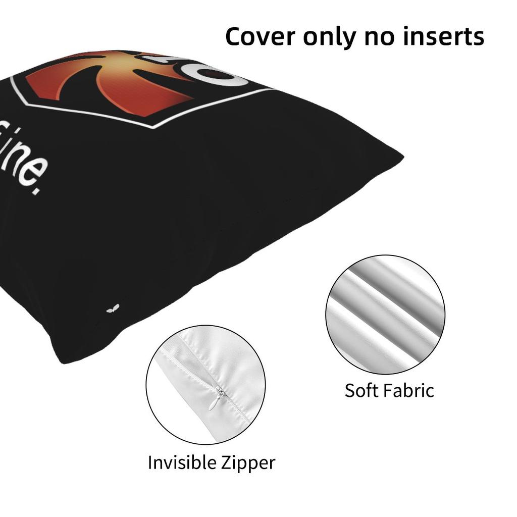 I'm Fine Vuln Stacks Square Pillowcase Cushion Cover Pillow Case Throw Pillow Cover for Home Bedroom Car