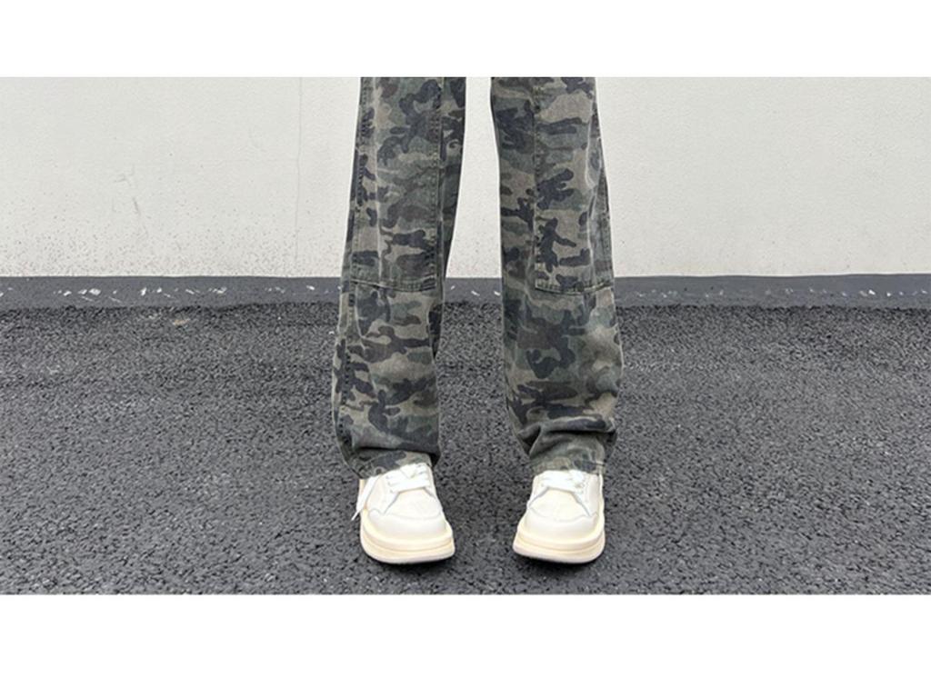 Men's Retro American Vibe Streetwear Camouflage Cargo Pants