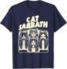 Cat Sabbath Grappig Kattenvader T-shirt Rockmuziek Streetwear Kleding Humor Kittige Band Y2k Uitspraak T-shirt Rap Hip Hop Korte Mouw Blouses
