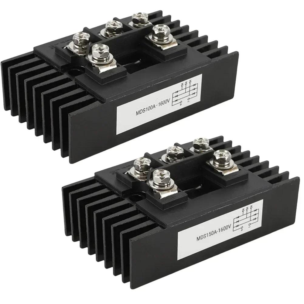 MDS100A Three-Phase Diode Bridge Rectifier Module With Heatsink Efficient Heat Management Three-phase Diode Bridge Rectifier