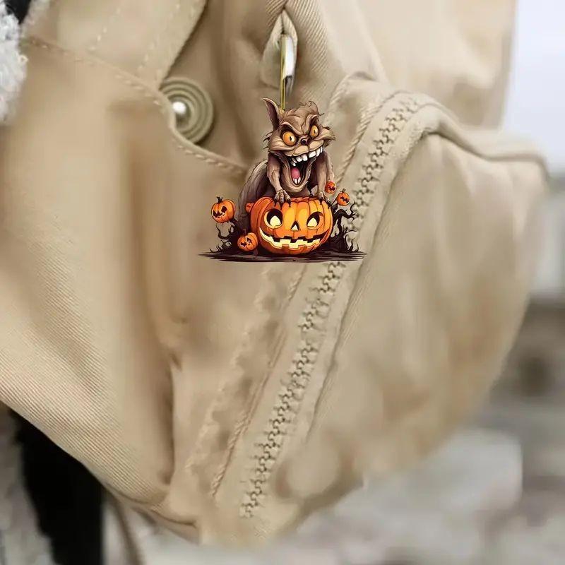Pumpkin Halloween Monster Acrylic Car Decor Mirror Hang Interior Style Halloween