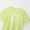 Champion Short Sleeve Crew Cotton USA Rubber Lime Kids' T-Shirt, Neck, 100% LooseFit, Print, Girls' Casual, Mist, CK-B319