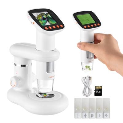 Stolní dětský mikroskop Ruční digitální mikroskop pro děti s 2,0palcovým LCD displejem 50X-1000X