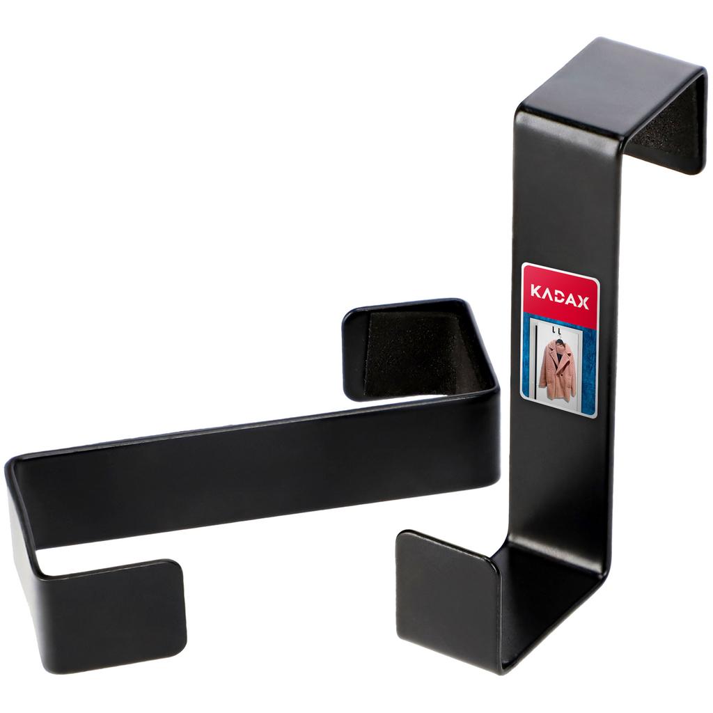 KADAX Wieszak Haczyk Na Drzwi Łazienkowe Szafkę 2szt Uchwyt Ręcznik Kabina Czarny