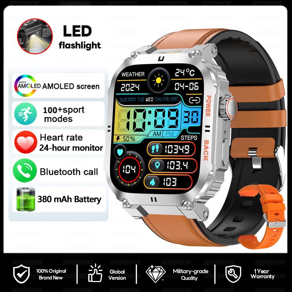 New 1.91 Outdoor Military Men Smart Watch Men Bluetooth Call Smartwatch Men For Android IOS IP68 Waterproof Ftiness Watches