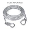 Steel Wire Dog Leash With Two Heads Anti-Bite Tie Out Cable For Large Pets Outdoor Double Steel Lead Durable Heavy Duty