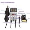 220V 2 in 1 Rework Soldering Station Digital Display SMD Hot Air Gun Solder Iron Portable Welding Desoldering Repair Tools