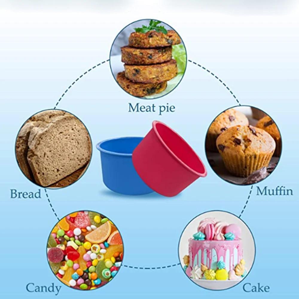 4 6 8 10 palcová forma kulatého tvaru Silikonová forma na pečení malých dortů Mousse Fondant Válec Forma na pečivo Dezert Jelly