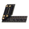 Hilitand 100mm Aluminum Woodworking Ruler, Gauge, T-Shaped Square, Marking Tool, Aluminum, Woodworking Scriber