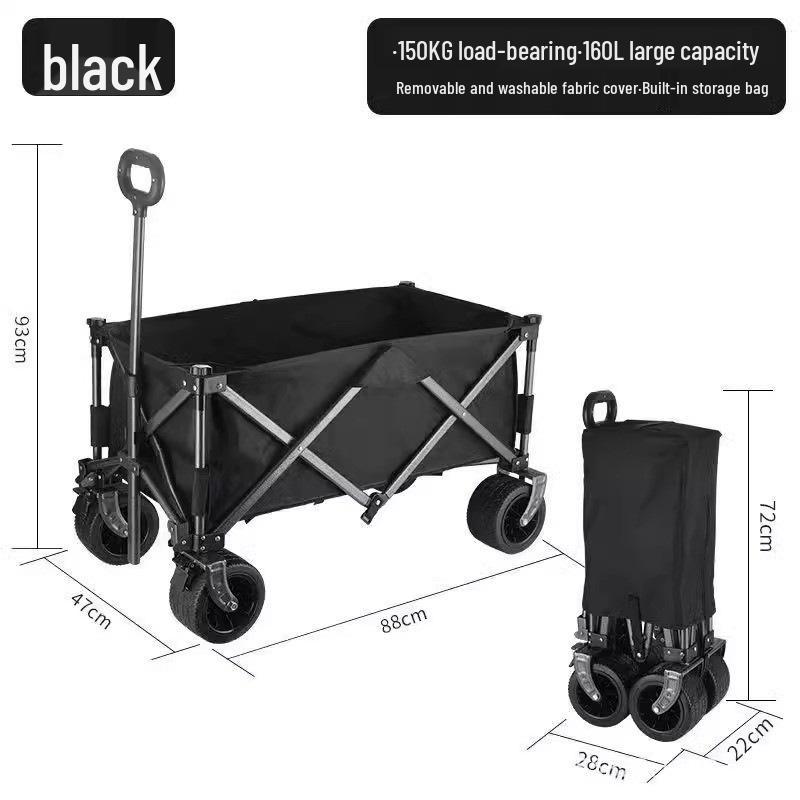 Collapsible Off-Road Metal Camping Trolley