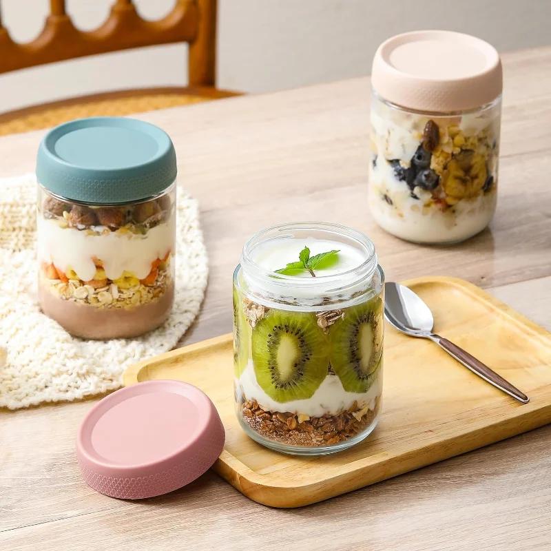 Kitchen Sealed Jar Coffee Bean Storage Bottle Kitchen Food Grain Tea Glass Jar Fresh Storage Jar Oats Grain Storage Jar Bottle