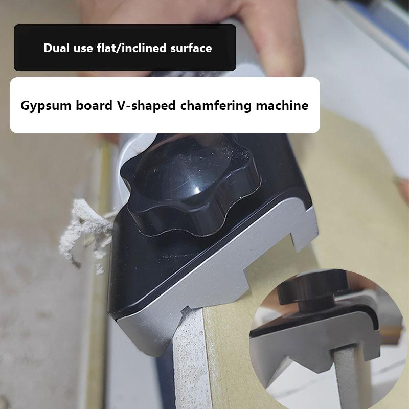 Gypsum Board V-Shaped Chamfer Bevel Double Groove 45 Degree Trimming Tool Board Planer Manual Gypsum Right Angle Tool Woodworkin