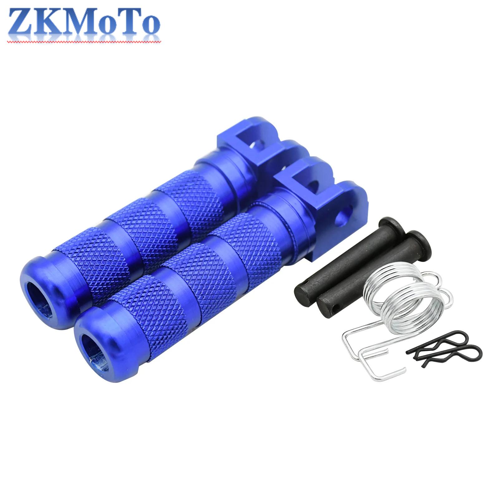 Motorcycle Pedal Foot Pegs FootRest Footpegs For Kawasaki Yamaha Suzuki Honda CB50 CB125R CB250R CB300R CB600F CB900F CB1100RS синий