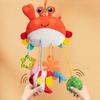 Baby Plush Crab Pull Rope Rattle Carriage Toy With Visual And Grasp Skills For Newborns