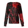 Women's Halloween Printed Casual Long-sleeved Single-breasted Work Uniform Cardigan Top