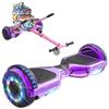 Hoverboard + Kart RCB 2-în-1 6,5 inch Bluetooth și LED – Karting reglabil – violet/roz – cadou ideal copii