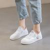 Flat white shoes women's spring and summer leather soft sole comfortable breathable casual dissolving shoes lightweight student board shoes