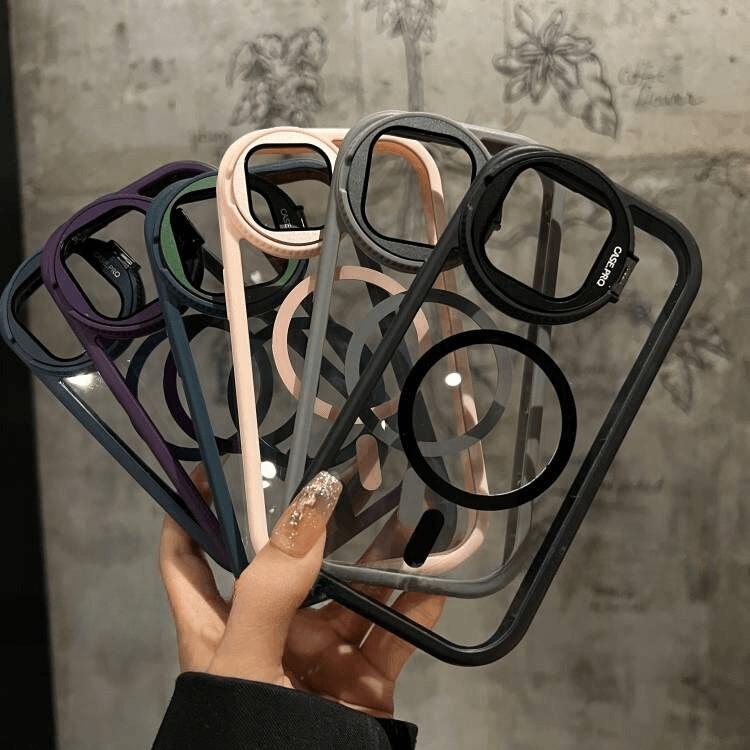 The Goggle Holder Is Suitable for Apple 15promax Mobile Phone Case, Transparent Creative and Fashionable IPhone14/13/12 Simple.