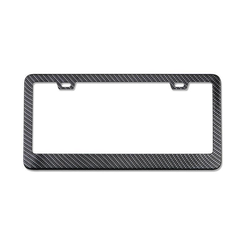 Universal Alloy License Plate Frame Black Carbon Bracket American Auto Accessory Fiber Number Plate TAG Cover for Front Rear