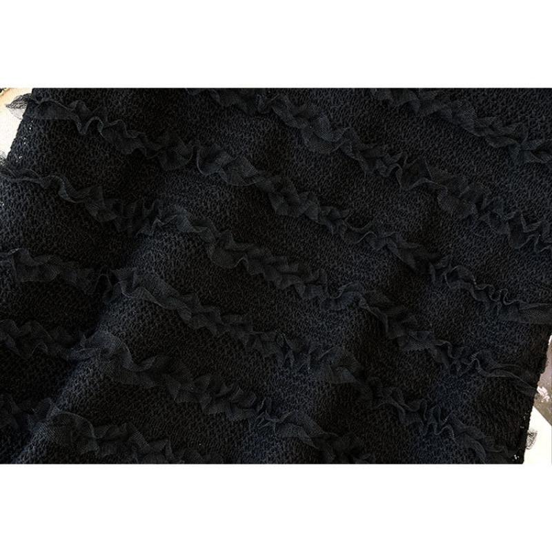 Dámské šaty větší velikosti Letní francouzské krajkové šaty Rovné midi šaty