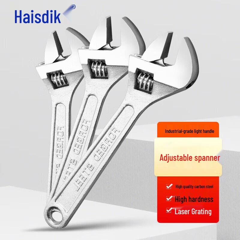 Heisidike Industrial Adjustable Wrench Set 8/10/12 inch Set