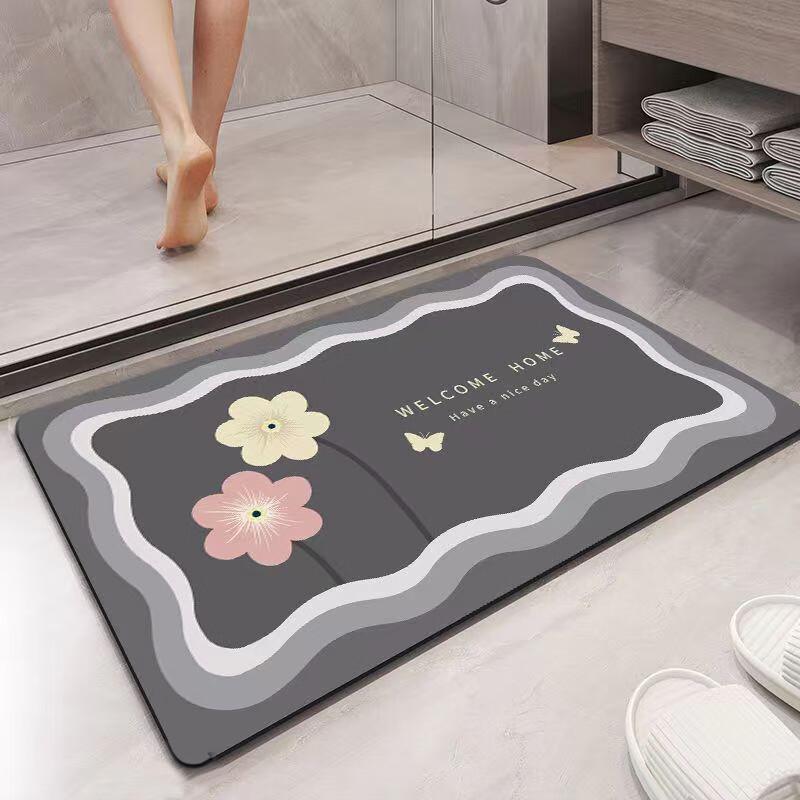 JANMEIJIA Bathroom Mat, Non-Slip Quick-Drying Floor Mat for Bathroom, Entrance Mat for Home Use, Washroom Toilet Door Mat
