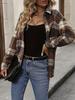 European & American Women's Plaid Long Sleeve Shirt Jacket - Loose Fit, Casual Fashion for Autumn & Winter