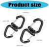 Spring Clip Key Hook Buckle Belt Key Holder Carabiner Hook with Lock 360 Degree Rotation S Shape Carabiner Keychain Clip