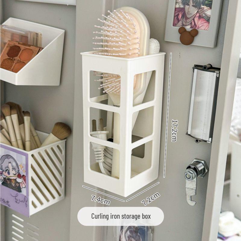 Student Dorm Metal Locker Hanging Wardrobe Organizer for Clothes, Underwear, and Socks