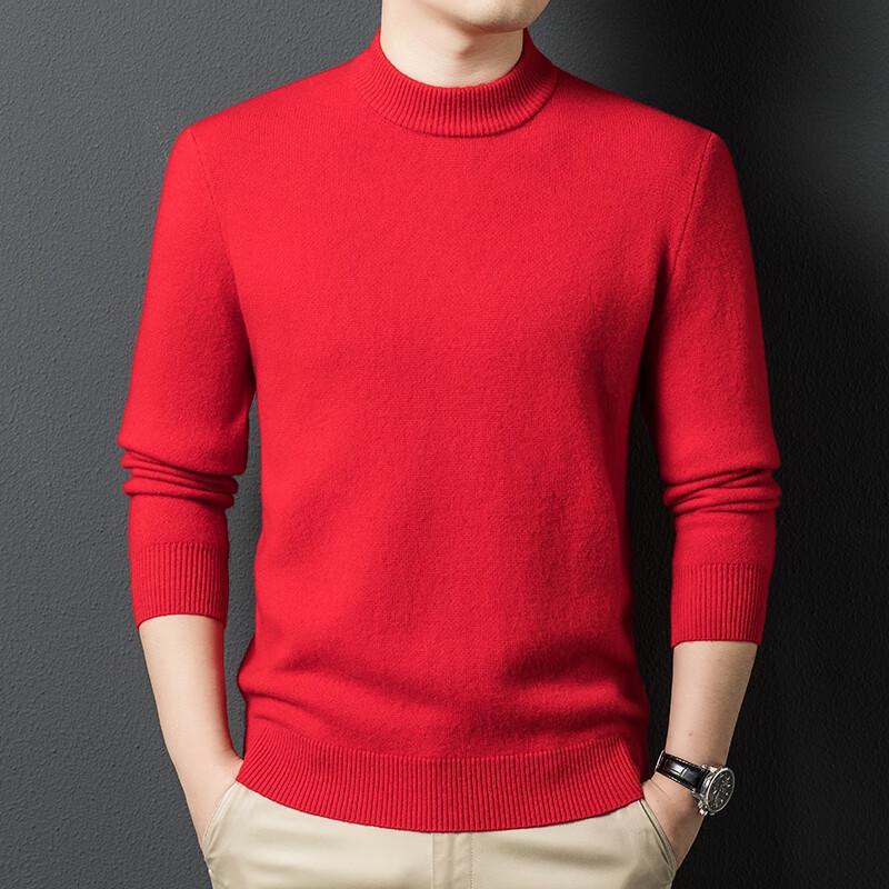 Eliten Men's 100% Lamb Wool Round Neck Pullover Sweater