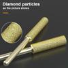 6Pcs/Set Diamond Coated Cylindrical Burr 4/4.8/5.5Mm Chain Saw Grinder Stone Resistant Chain Saw Grinding Carving Grinding Tools